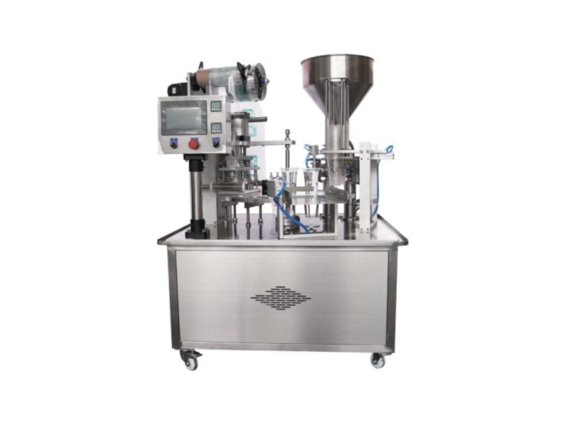 Machine rotative automatique de remplissage et de cachetage de tasse