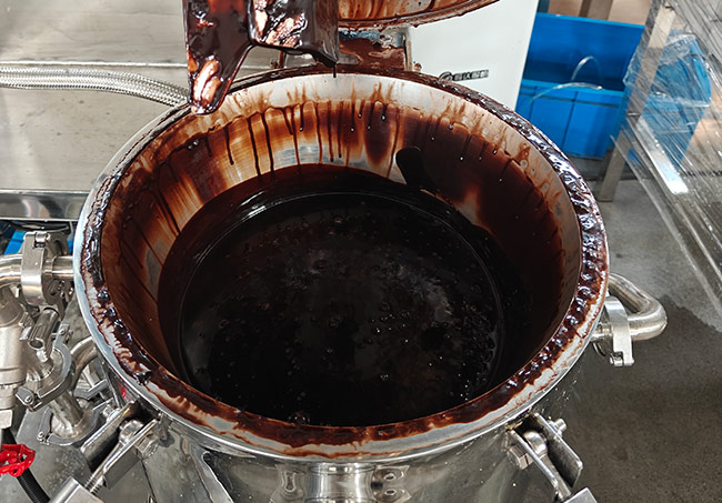 Essai d’émulsion de Sauce au chocolat par SLCM-P15
