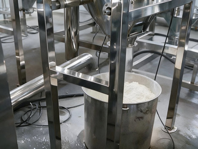 Test de broyage de sucre blanc par SLA-15 Air Classifier Mill pour 200-300 Mesh sucre en poudre